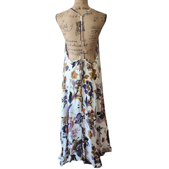 Reiss Mabel Floral Hankerchief Hem Asymmetrical Sundress Spaghetti Straps - 10 - Picture 7 of 11